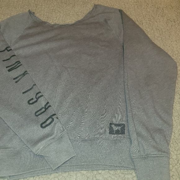 PINK sweatshirt Gray size XS - Picture 3 of 4